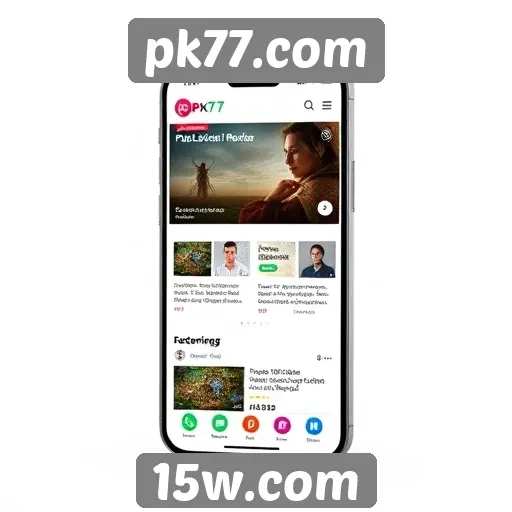 Interface do pk77.com é otimizada para dispositivos móveis